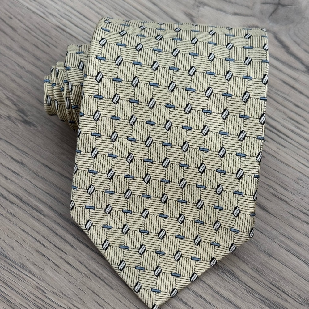 NEW Emilio PUCCI Vintage 100% Silk abstract Geometric Print Neck  Tie 58 X 4